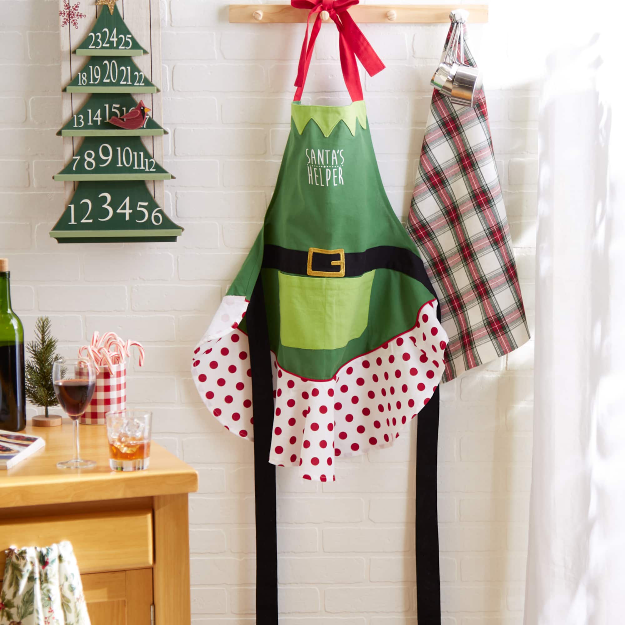 DII® Santa's Helper Ruffle Apron